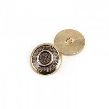 22 mm 36 L Metal Shank Button Transparent Enamel Ring Pattern Blazer Jacket Coat Button E 1949 V1