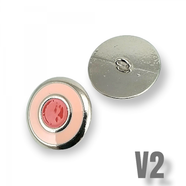 22 mm 36 Boy Bahar Renkleri Mineli Blazer Ceket Kaban Düğmesi Ayaklı Metal Düğme E 1949 V2