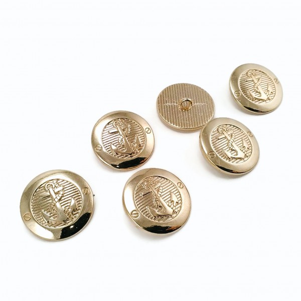 23 mm - 36 L Gold Crest Blazer Jacket Button Set E 2043 SET6