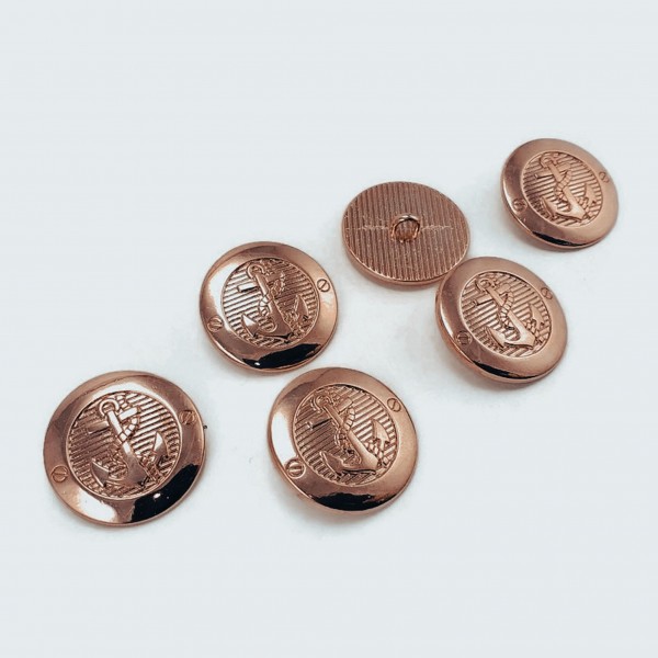 23 mm - 36 L Gold Crest Blazer Jacket Button Set E 2043 SET6