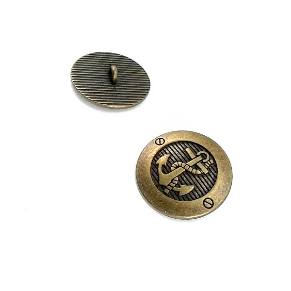 23 mm - 36 L  Ship Anchor Logo Blazer and Jacket Button E 2043