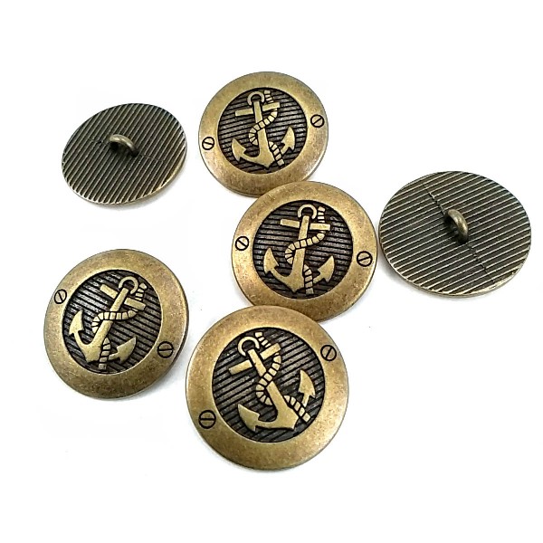 23 mm - 36 L  Ship Anchor Logo Blazer and Jacket Button E 2043