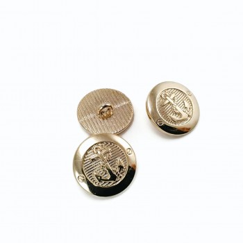 17 mm - 28 L Gold Shank Button Blazer Jacket Button E 2044 G
