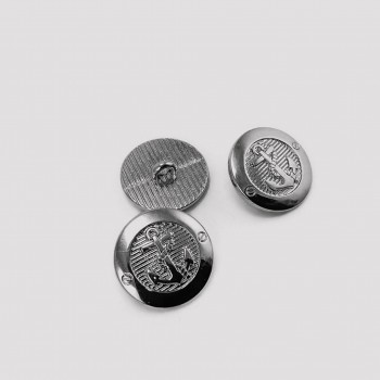 17 mm - 28 L  Anchor Patterned Shank Button E 2044