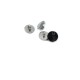 12 mm - 19 size Simple Stone Metal Footed Button E 2077