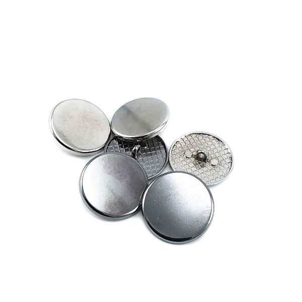 Round simple metal foot button 25 mm - 40 size E 2133