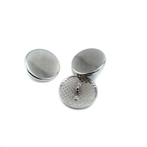 Round simple metal foot button 25 mm - 40 size E 2133