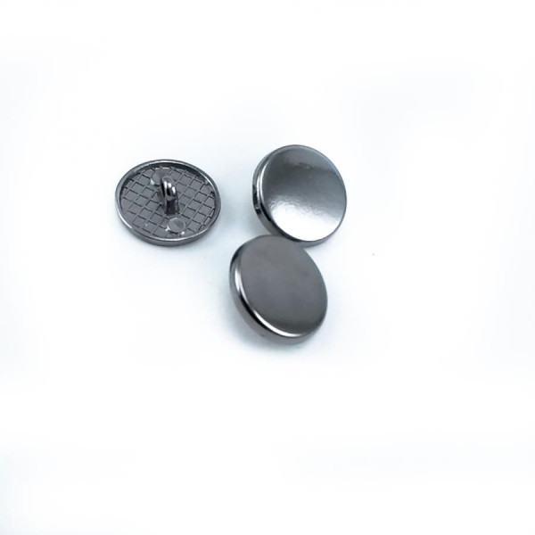 17 mm - 27 L Flat Coin Shape Metal Foot Button E 2135