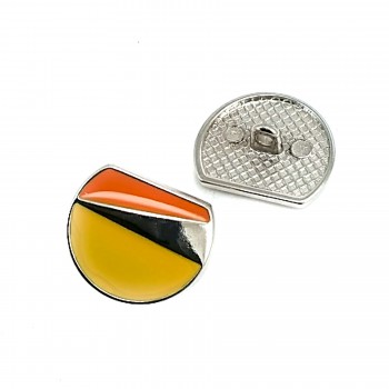 20 mm - 32 L  Jacket and Coat Button Enamel Orange Mustard Colors E 2196 MN V2