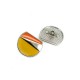 20 mm - 32 L  Jacket and Coat Button Enamel Orange Mustard Colors E 2196 MN V2