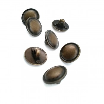 15 mm - 24 L  Curved Metal Shank Button E 307
