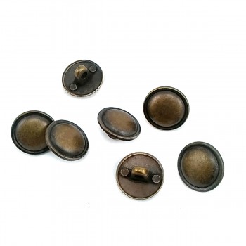 15 mm - 24 L  Curved Metal Shank Button E 307