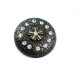 Oversized patterned and stone metal footed button 37 mm - 59 size E 375