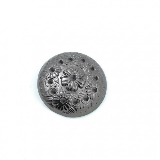 Büyük boy desenli ve taşlı metal ayaklı düğme 37 mm - 59 boy E 375 Büyük boy desenli ve taşlı metal ayaklı düğme 37 mm - 59 boy E 375