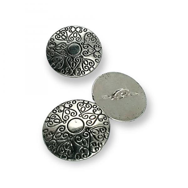 22,5 mm 36 L Motif Patterned Jacket and Coat Shank Button Metal E 378