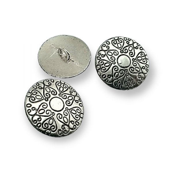 22,5 mm 36 L Motif Patterned Jacket and Coat Shank Button Metal E 378