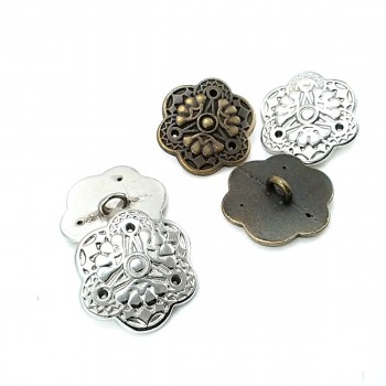 21 mm 35 Size Stylish Design Footed Button Metal E 383