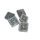 19 x 19 mm Rhinestone Buttons - Square Button E 418