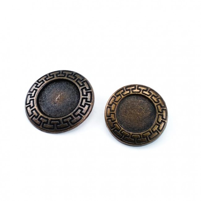 Dış giyim metal düğme kenarları desenli 25 mm - 41 boy E 431 Dış giyim metal düğme kenarları desenli 25 mm - 41 boy E 431