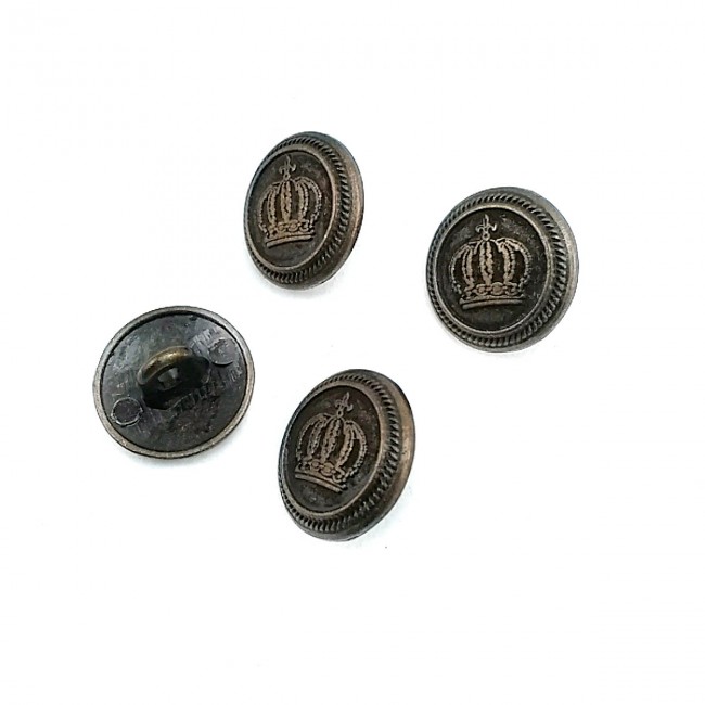 15 mm - 24 boy Taçlı Metal Ayaklı Düğme E 501 15 mm - 24 boy Taçlı Metal Ayaklı Düğme E 501