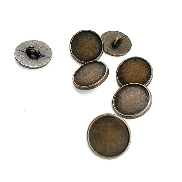 15 mm - 24 size Un Patterned Button with Metal Foot E 524