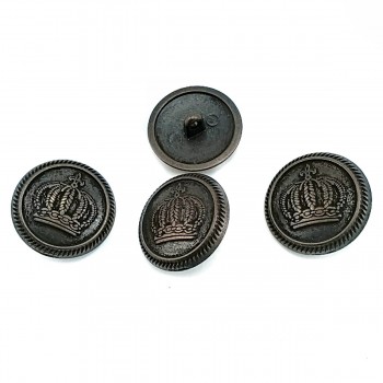 23 mm - 36 L Crowned Metal Shank Button E 559