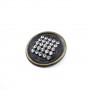 35 mm - 56 L Outerwear Glass Button With Rhinestones E 562