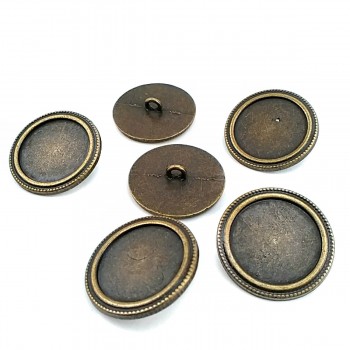 Dotted Bottom Button with Plain Edges 28mm - 46 size E 596