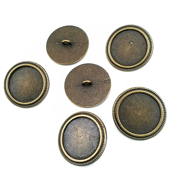 Dotted Bottom Button with Plain Edges 28mm - 46 size E 596