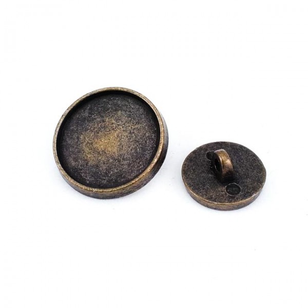 17 mm - 27 size Round simple metal foot button E 751
