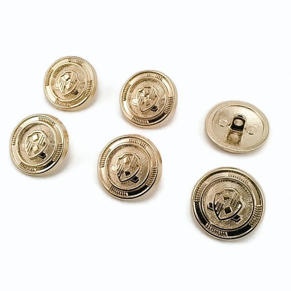 21 mm - 32 L Blazer Jacket Button (Set of 6pcs ) Shield Patterned E 965 SET6