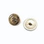 21 mm - 32 boy Blazer Ceket Düğmesi Kalkan Desenli Altın Kaplama E 965 G