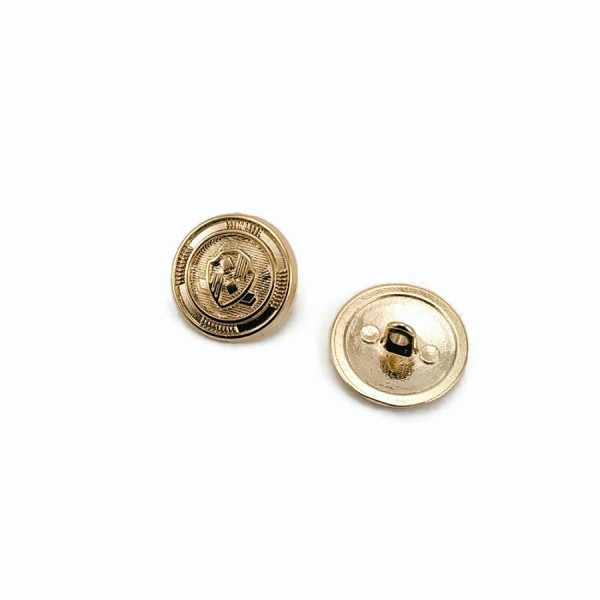 21 mm - 32 lignes Shield Printed Footed Button E 965