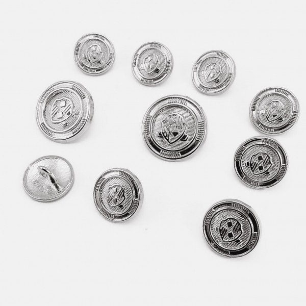 Blazer Metal Button Set (10 pcs) Jacket Button and Cufflinks E 965 SET28