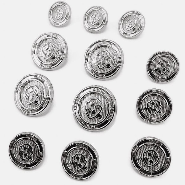 Blazer Metal Button Set (12 pcs) Jacket Button and Cufflinks E 965 SET48