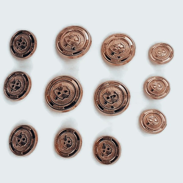 Blazer Metal Button Set (12 pcs) Jacket Button and Cufflinks E 965 SET48