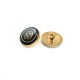 21 mm - 32 L  Blazer Jacket Button Black Enameled Shield Pattern E 965