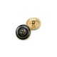 21 mm - 32 L  Blazer Jacket Button Black Enameled Shield Pattern E 965