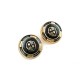 21 mm - 32 L Black Enamel Shield Pattern Blazer Jacket Button E 965 V2