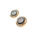 21 mm - 32 L  Blazer Jacket Button Shield Patterned Black Enamel E 965 V3