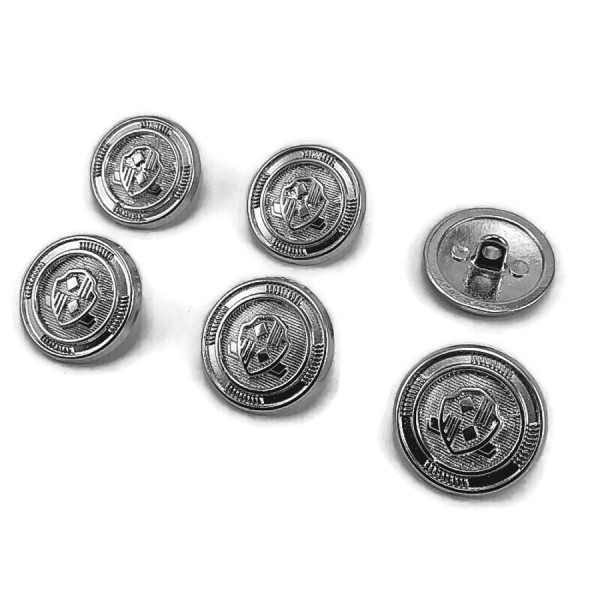 21 mm - 32 boy Blazer Ceket Düğmesi ( 6 lı Set )Kalkan Desenli  E 965 SET6