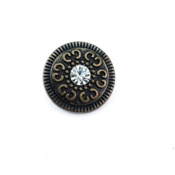 Patterned stone bottom button 20 mm - 32 size E 977