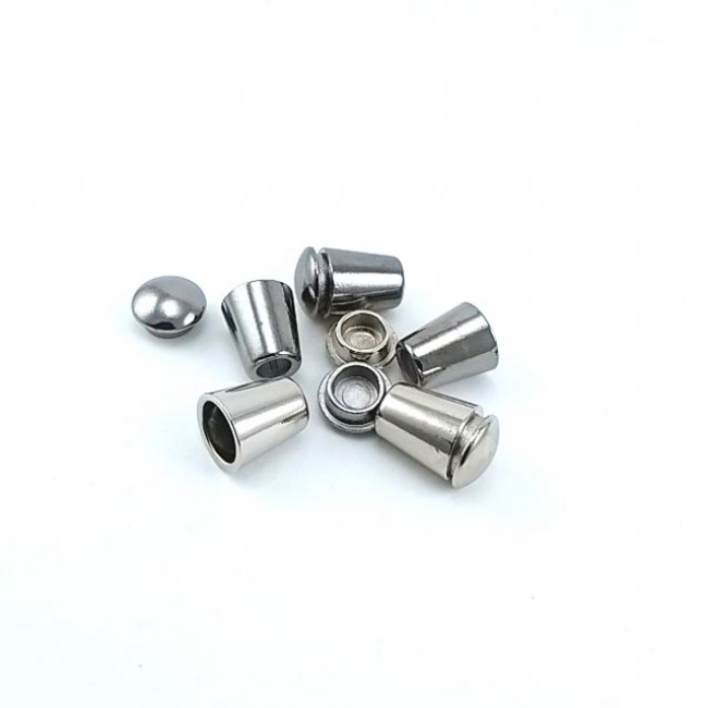 12 mm Sade metal bağ ucu çap 9 mm boy E 104 K Kapaklı Sade metal bağ ucu çap 9 mm boy 12 mm E 104