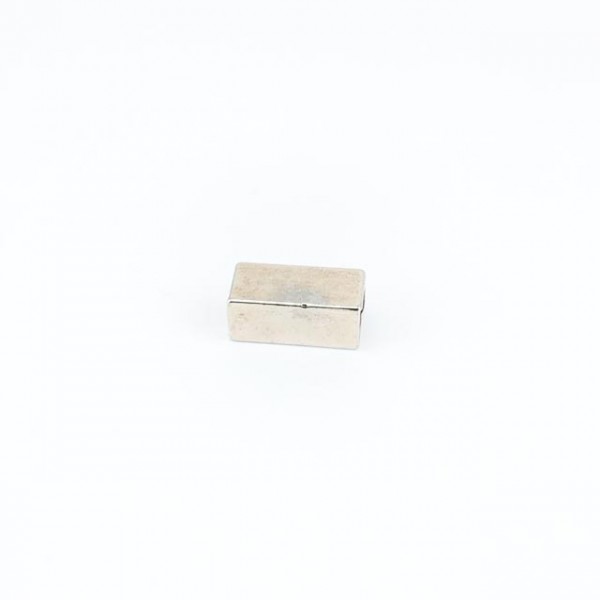 Metal cord end plain rectangular shape diameter 6 mm length 14 mm E 1694