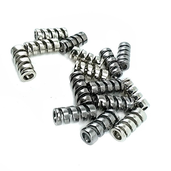 Çap 4,8 mm boy 17,4 mm Metal Spiral Bağcık Ucu  E 2125