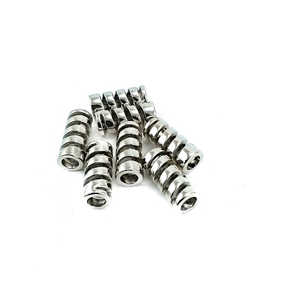 17 mm Cord End Hole 5 mm , Lace End Metal Spiral E 2125