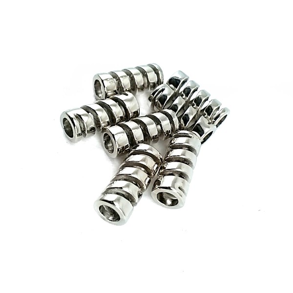 Çap 4,8 mm boy 17,4 mm Metal Spiral Bağcık Ucu  E 2125