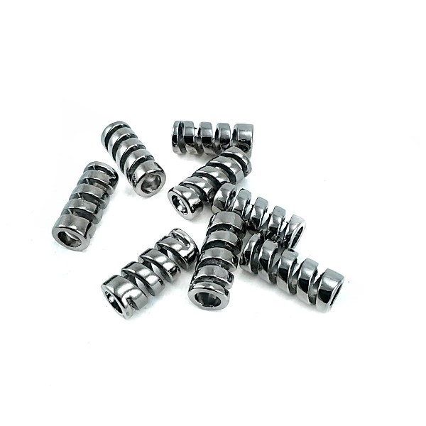 17 mm Cord End Hole 5 mm , Lace End Metal Spiral E 2125