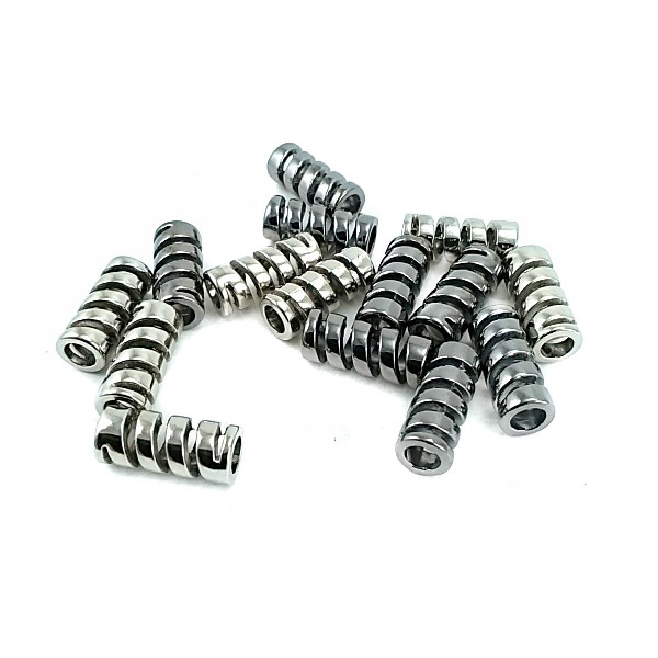 Çap 4,8 mm boy 17,4 mm Metal Spiral Bağcık Ucu  E 2125