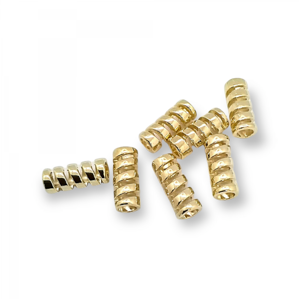 Çap 4,8 mm boy 17,4 mm Metal Spiral Bağcık Ucu  E 2125